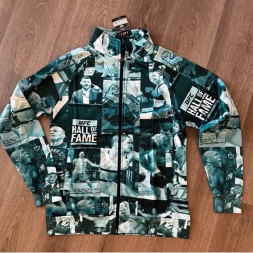 UFC Hall Of Fame Green Graphic Print Full Zip Women Jacket NEW WITH TAGS✅ S-XL